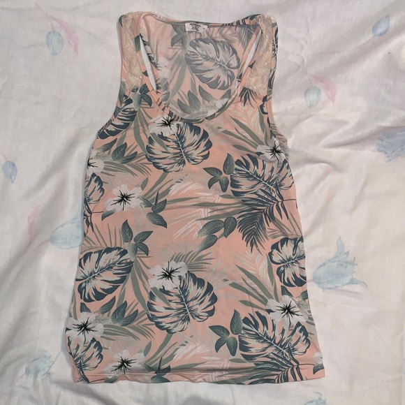 Pink Hawaiian style tank top ardene size large - Picture 1 of 2